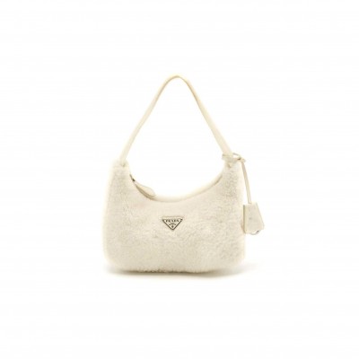 PRADA RE-EDITION 2000 HOBO SHEARLING MINI 1NE515 (23*14*5cm) 